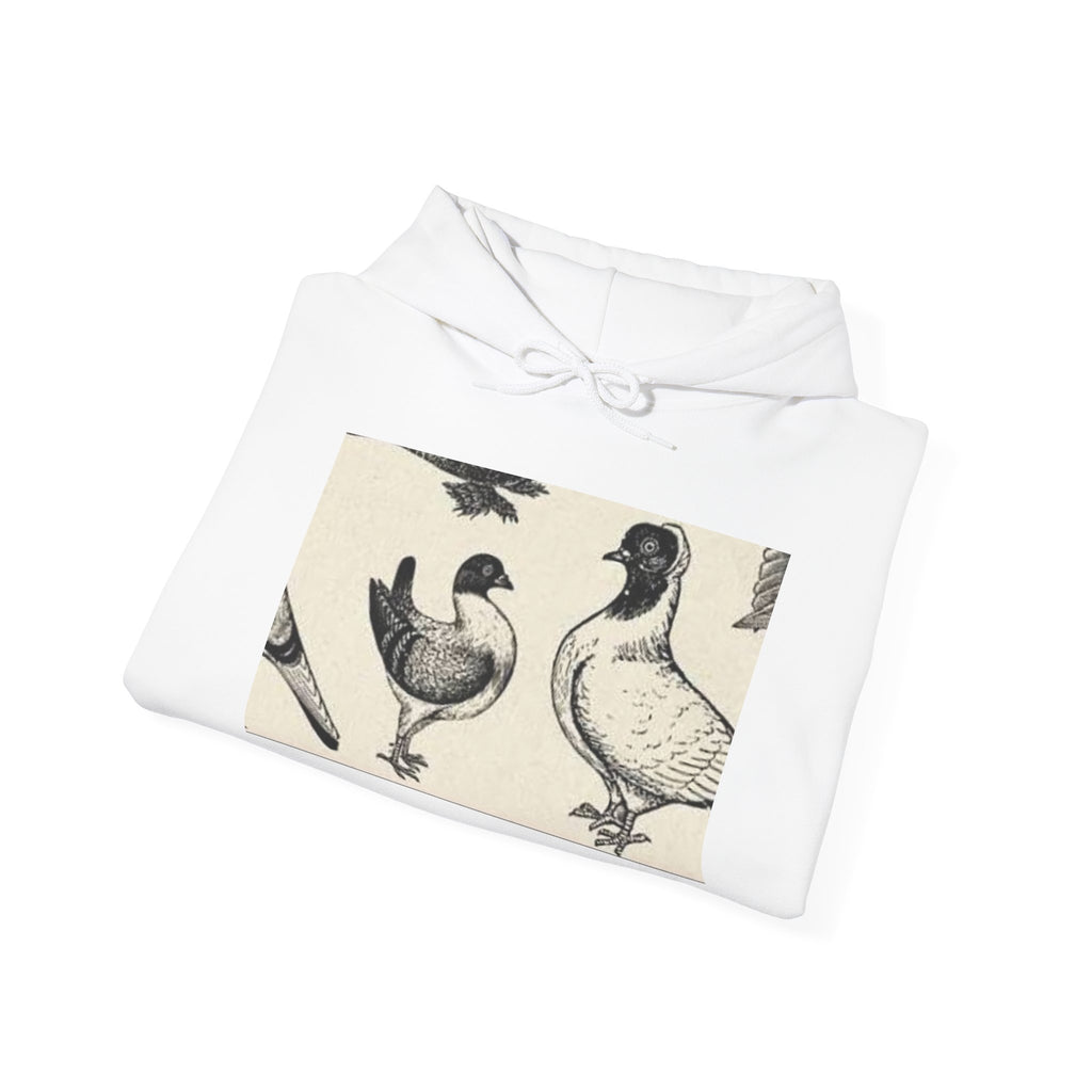 Duck Sketch Hoodie – Vintage Poultry Illustration Pullover