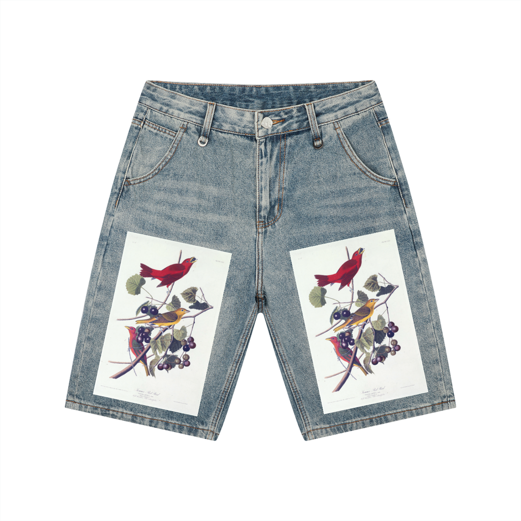 Men's Vintage Wash Denim Shorts