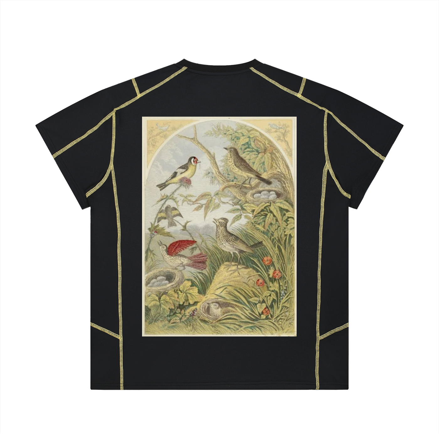 Unisex Contrast Stitch  Regular Fit T-Shirt