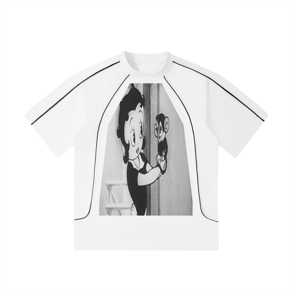 Contrast Stitch Raglan T-Shirt