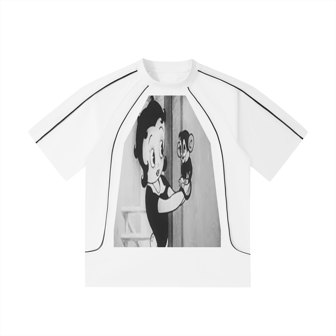 Contrast Stitch Raglan T-Shirt