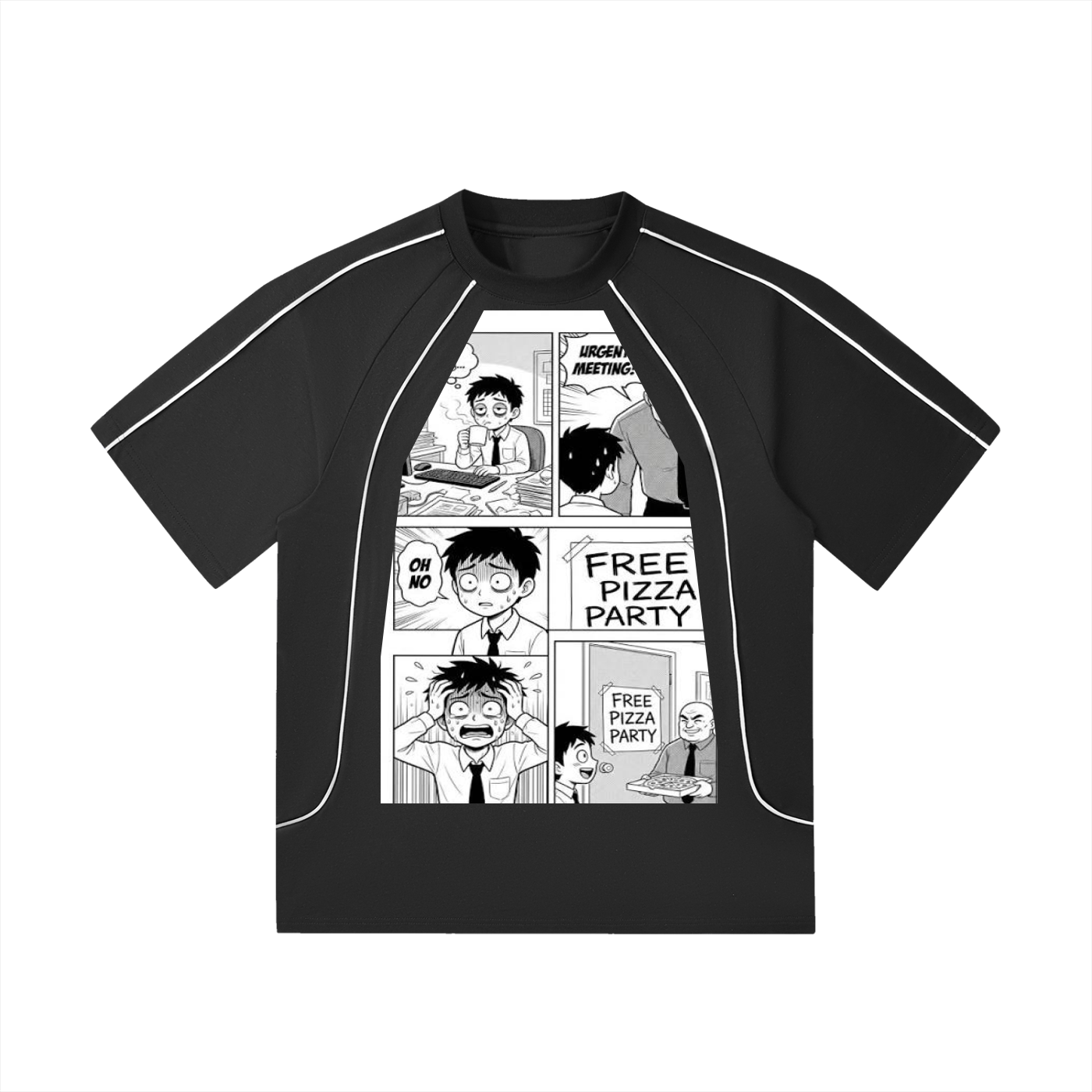 Contrast Stitch Raglan T-Shirt
