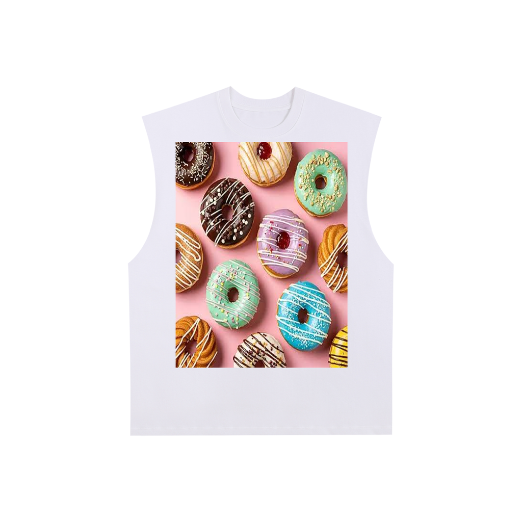 Raw Edge Cotton Tank Top