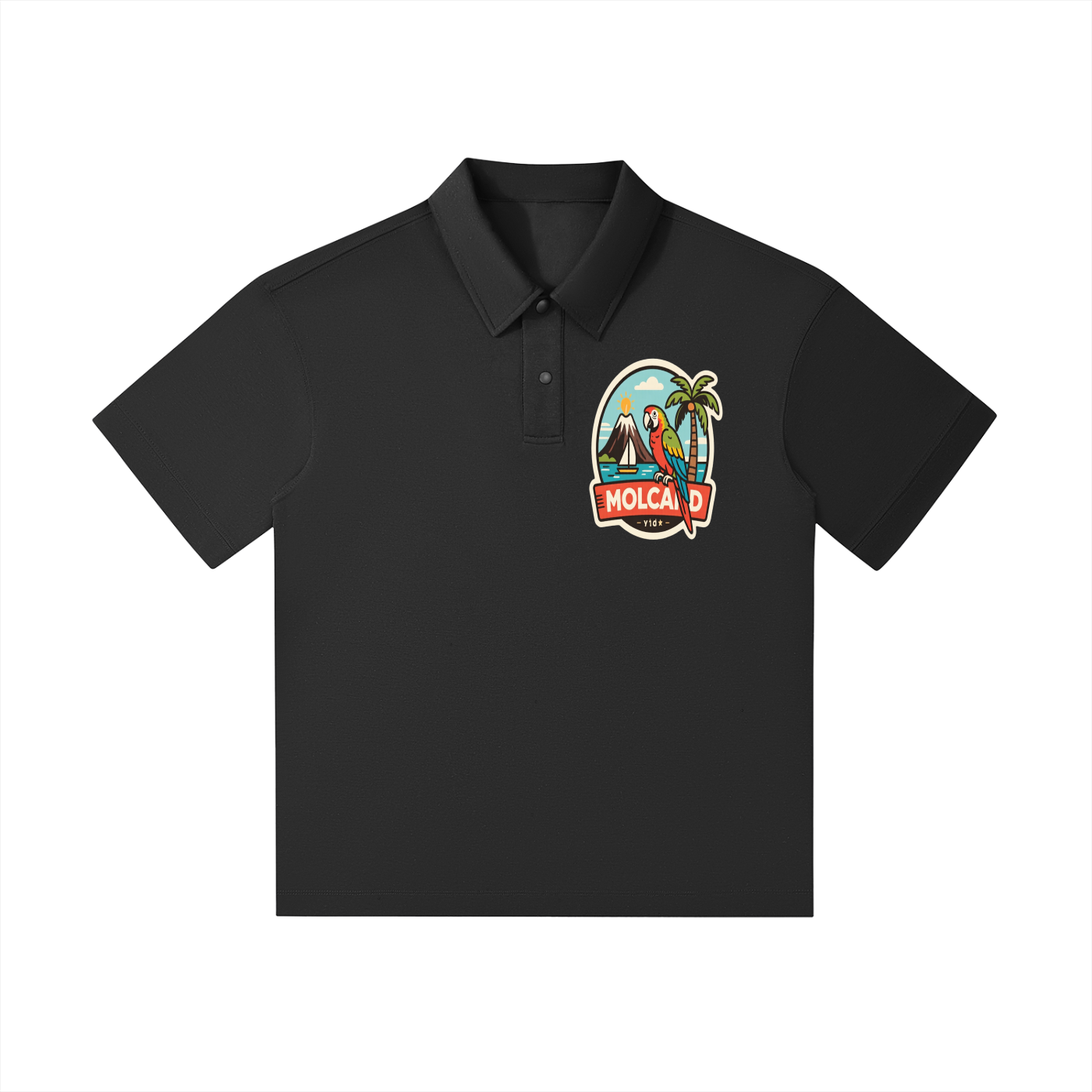 Drop Shoulder Short-Sleeve Polo
