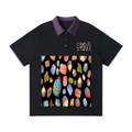 Contrast Collar Raglan Polo Shirt