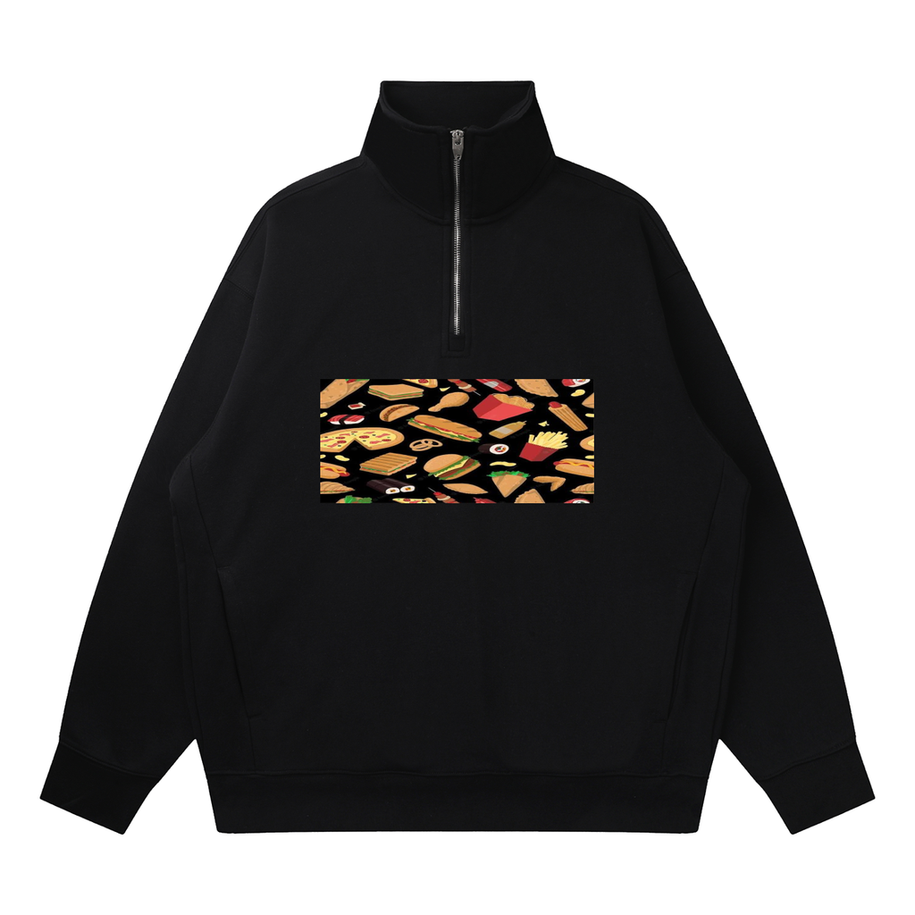 Quarter-Zip Drop Shoulder Sweatshirt