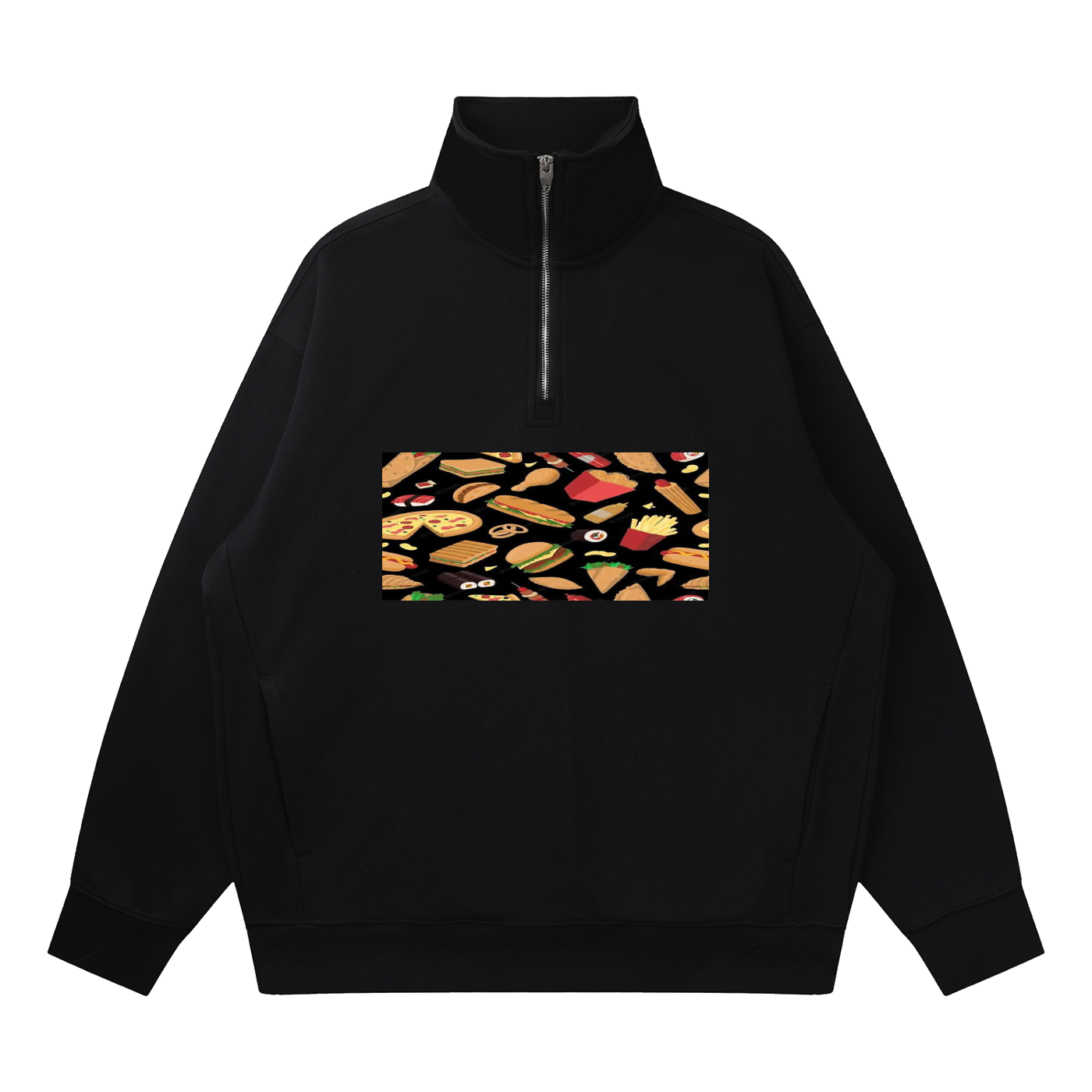 Quarter-Zip Drop Shoulder Sweatshirt
