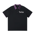 Contrast Collar Raglan Polo Shirt