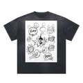 Hand-Frayed Sunfade Paint Splatter T-Shirt