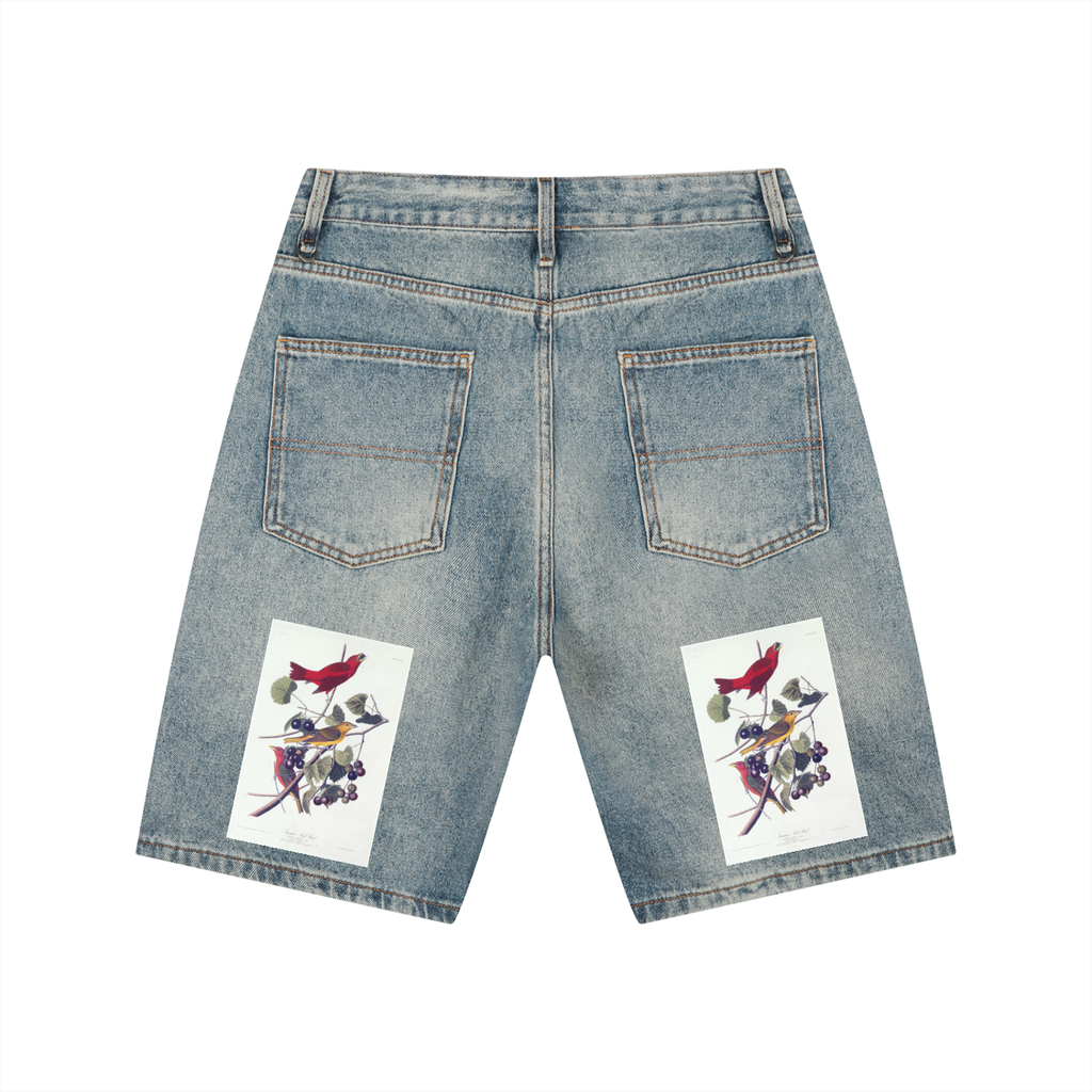 Men's Vintage Wash Denim Shorts