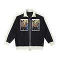 Contrast Trim Stand Collar Jacket
