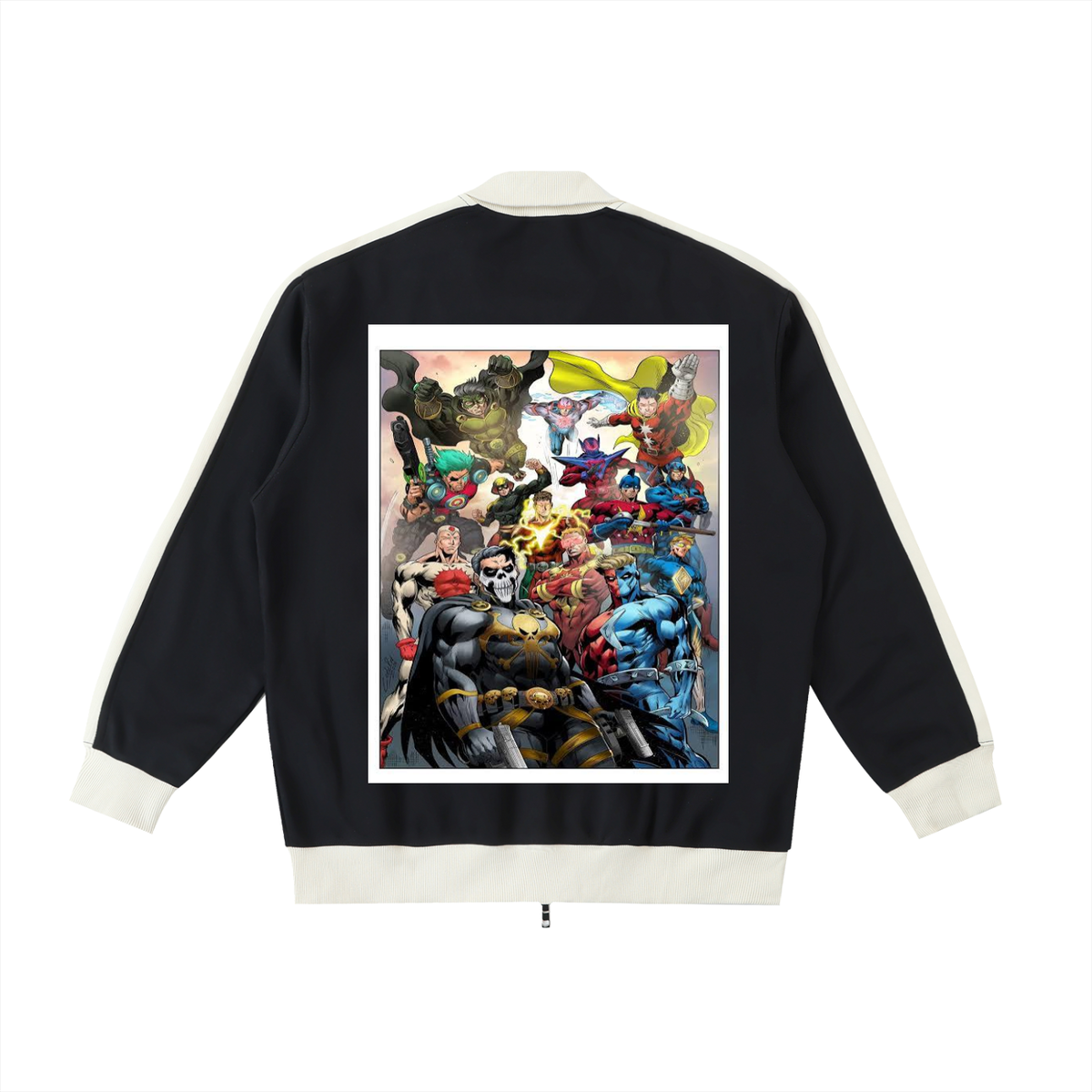 Contrast Trim Stand Collar Jacket